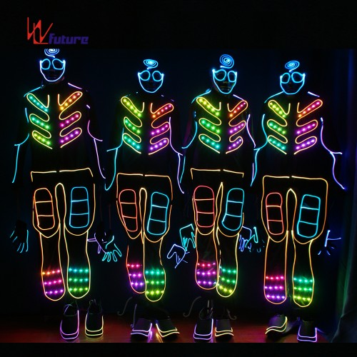 Wireless Controlled Tron Dance Costumes Led Lights Jumpsuit WL-0149