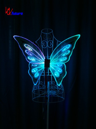 Glowing fiber optic lights butterfly wings for show WL-0171C