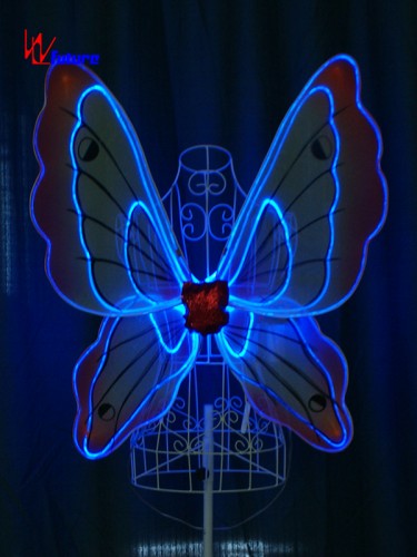 Glow in the dark LED fiber optic butterfly wings for kids WL-0171D
