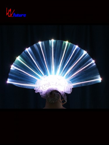 New style LED light up fan shape headdress for dance show WL-0175