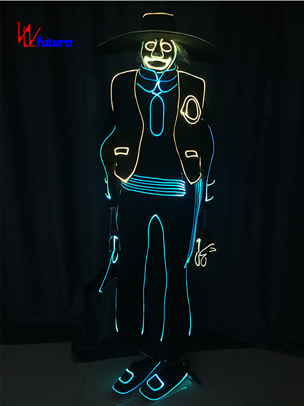 China Cheap price Led Shoe Battery Pack - Glow in the dark suit costume for men WL-0199 – Future Creative