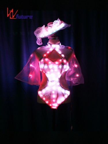China Popular LED Luminous Exotic Dancewear Pole Dancewear Lingerie Sexy Stripper Outfits