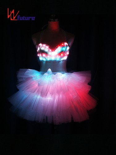 Short Lead Time for Led lights prom dress led luminous sexy girls costume fiber optic clothing