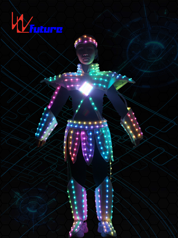 Wholesale Discount Costume Carnival Dancer Suits with Led Light Robot Led Performance EL Wire Costumes Party Favor Neon Rave Costume Party Supplies Featured Image