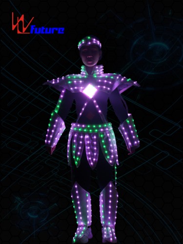 Wholesale Discount Costume Carnival Dancer Suits with Led Light Robot Led Performance EL Wire Costumes Party Favor Neon Rave Costume Party Supplies
