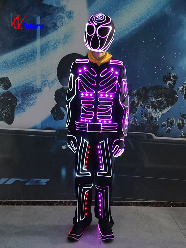 433 Wireless controlled LED & fiber optic tron dance suit costume WL-0263 Featured Image