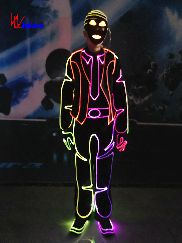 LED Light Up Suit Jacket, Fiber Optic Clothing with Mask For Show WL-0264 Featured Image
