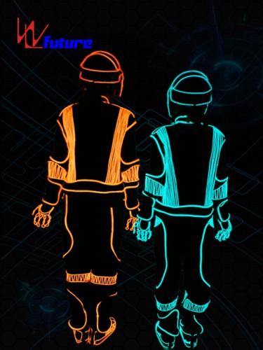 Future Luminous Fiber Optic Tron Dance Costume With Helmet WL-036