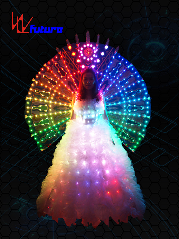 Bottom price Light Up Suit Costume -
 White LED Wedding Dress In Performance Wear WL-018 – Future Creative