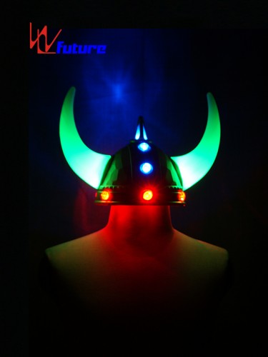 Hight quality LED light up horned helmet for stage dance show WL-0134