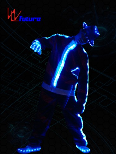 Programmable LED MJ Dance Costume with Hat,Gloves WL-017
