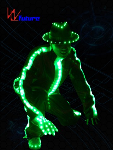 Programmable LED MJ Dance Costume with Hat,Gloves WL-017