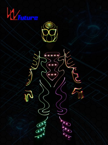 LED & Fiber Optic Tron Dance Costumes With Mask WL-0178