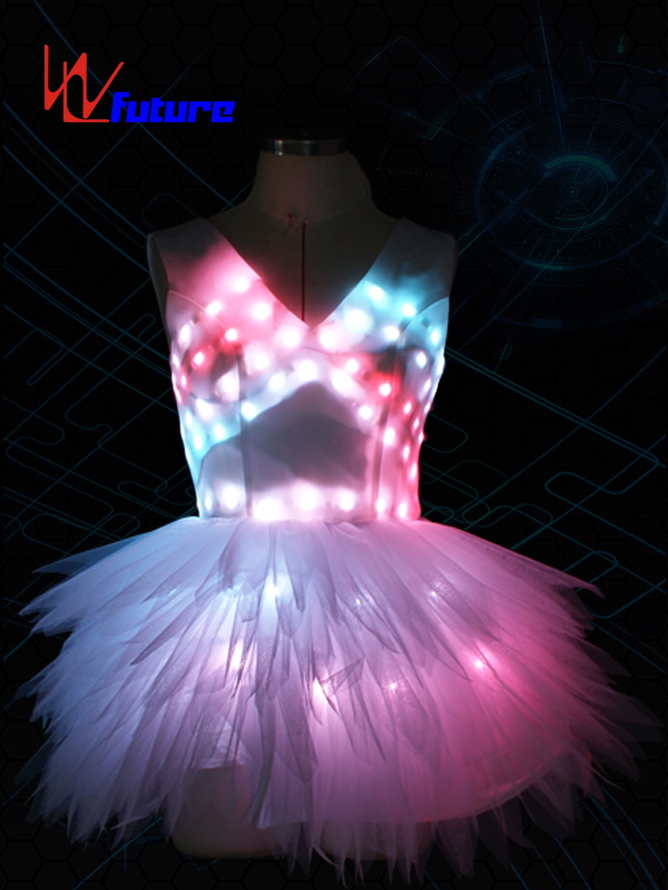 RGB White LED Dress Costumes,Sexy LED Skirt For Performing WL-0182 Featured Image