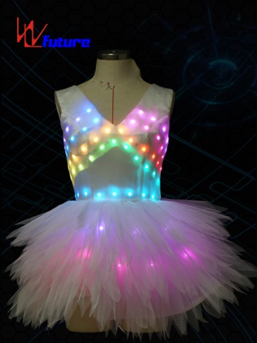 RGB White LED Dress Costumes,Sexy LED Skirt For Performing WL-0182