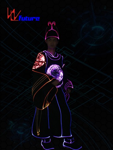 Short Lead Time for Programmable Fiber Optic Led Costume/luminous Skeleton Clothing/glow In The Dark Light Suit