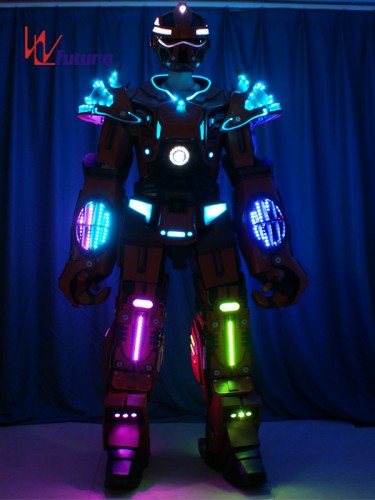 Low MOQ for Stage Performance 2.6M Tall Cosplay led Costume Robot for Adults Customized