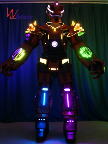 China Top Quality Illuminated LED David Guetta Robot Suit, Light up Clothing, Luminous Costume