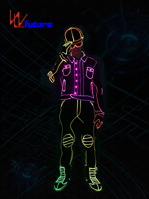 Well-designed Led Robot Lights -
 Fashionable LED & fiber optic tron dance suit glowing costume WL-0204 – Future Creative