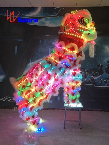 China Manufacturer Custom Luminous Festival Programmable LED Lion Dance Costume Glow Party Rave LED Light Outfit