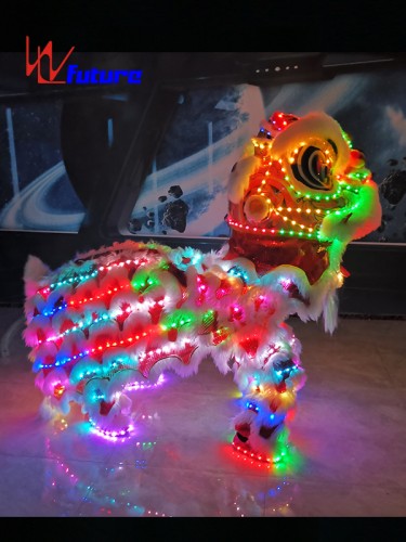 Chinese traditional handicraft LED lion dance costume for show WL-0259