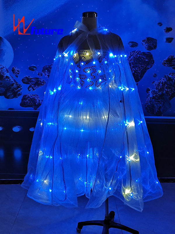 2018 China New Design Costumes Lumineux Led -
 White LED Wedding Dress Costume with Wings For Stage Wear WL-0272 – Future Creative