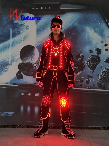 Cool LED Light up Jacket Suit with hat,gloves,shoes cover WL-305