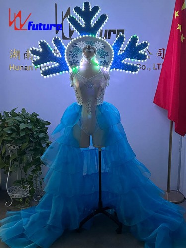 Christmas snowflake LED glow dress LED light costume WL-0363