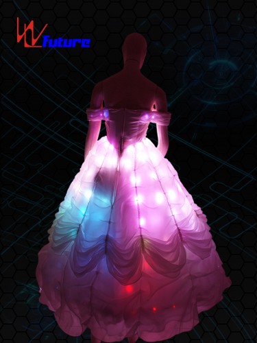 High Quality Led Light-up Flashing Dress Costume Fiber Optic Clothing Led Headwear For Party Girl Dress