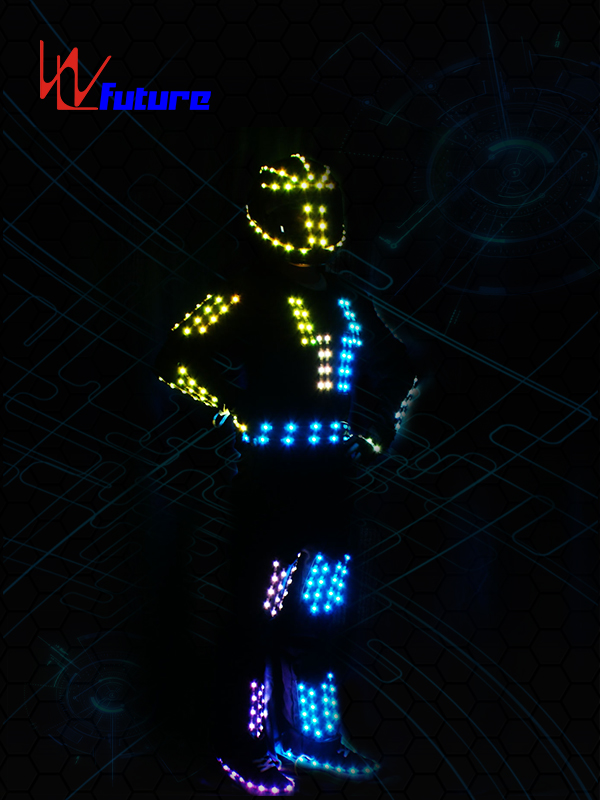 Good quality White Led Costumes - LED Robot Jumpsuit with Helmet WL-0158 – Future Creative