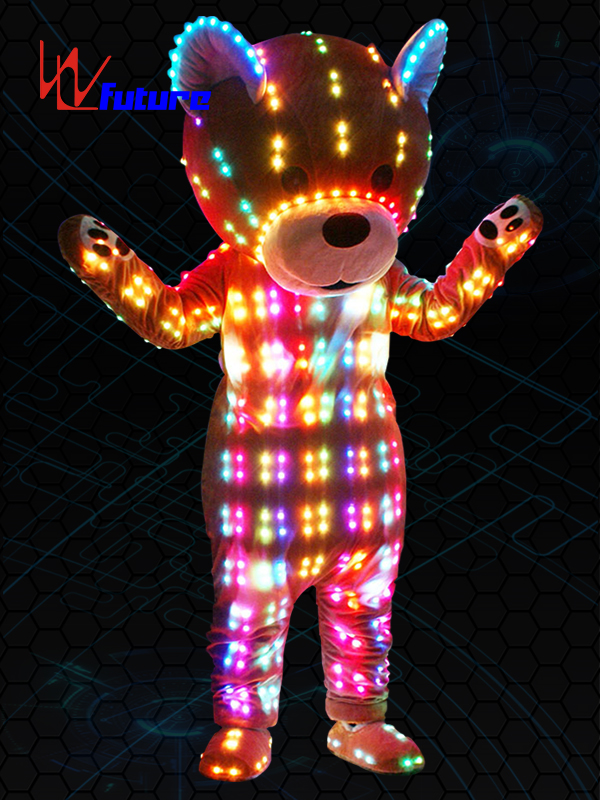 OEM/ODM China Led Stage Costumes - Custom Cartoon Mascot LED Teddy Bear Costume LED dance accesories WL-0228  – Future Creative
