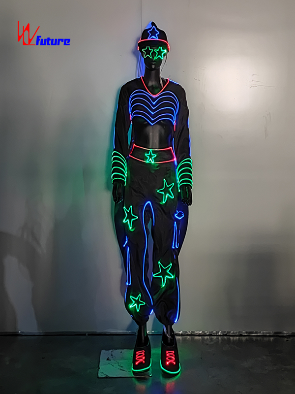 DMX512 Wireless Control LED TRON Girls Dance Costume WL-0332 Featured Image