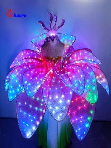 Beautiful LED Dance Flower Cosutme Carnival LED Light Up Petals Outfit WL-0334