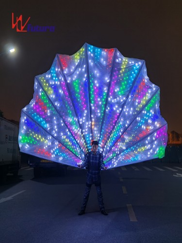 Big LED Pixel Peacock Fan Tail Smart Costume for  Entertainment WL-0294