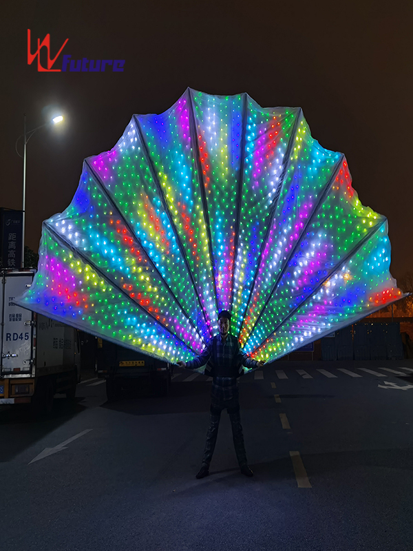 Big LED Pixel Peacock Fan Tail Smart Costume for  Entertainment WL-0294 Featured Image