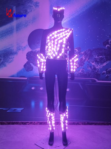 Chinese Professional China LED Robot Costume for Adult Wearable Custom LED Robot Show
