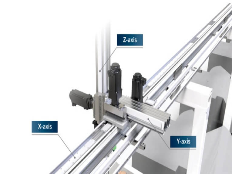 Simplifying overhead machine tending with long-travel automation