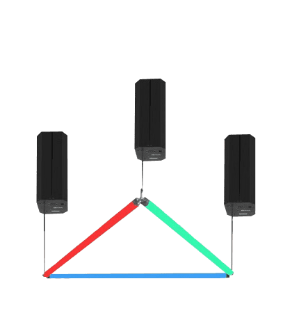 د DLB کیینټیک RGB LED ټیوب مثلث
