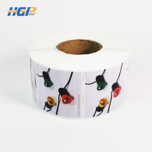 Waterproof printing stickers lamps labels Self-adhesive label with rolls