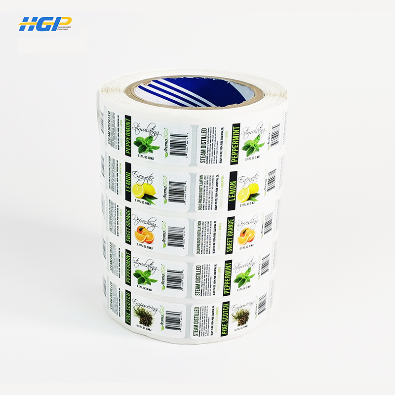 Waterproof light film printing stickers bottle labels Self-adhesive label with rolls Featured Image