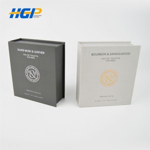 Kotak bungkusan parfum méwah hiasan khusus sareng kotak parfum emas Stamping Logo karton