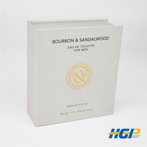 Caixas de envases de perfume de luxo decorativas personalizadas con caixa de perfume de cartón con logotipo estampado en ouro