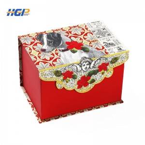 profesionalni tisak crvene kutije za pakiranje poklona s umjetničkim papirom