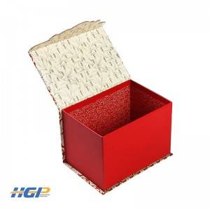 professional printing red gift packaging box with art paper