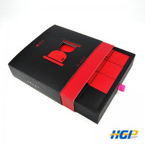 Christmas Gift Paper Packaging Chocolate Box With Drawer with Ribbon