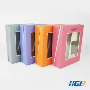 קופסת טיפוח עם מכסה נייר אריזת מתנה קופסת קוסמטיקה עם קופסת ניקוי פנים לחלונות עם מגש VAC