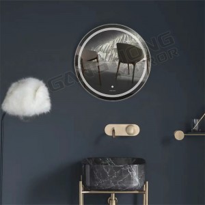 DL-13 LED Round Bathroom Mirror with Touch Button