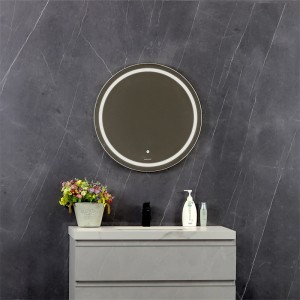 DL-13 LED Round Bathroom Mirror with Touch Button
