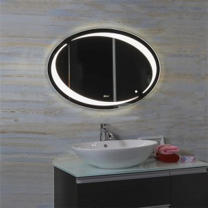 DL-20 LED Oval Bathroom Mirror with Touch Button