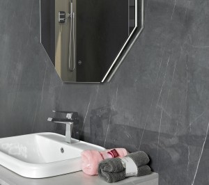 DL-77A LED Lit Octagon Bathroom Mirror with Touch Button
